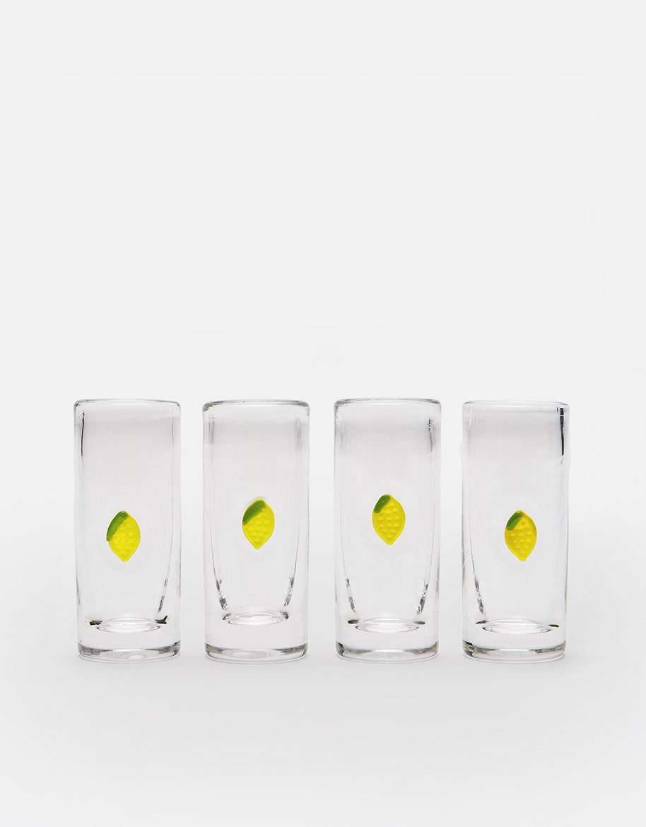 Limoncello Clear Shot Glasses Set of Four